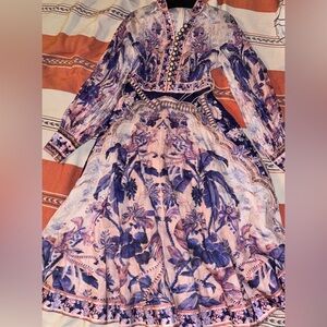 lyre billow sleeve midi dress by zimmermann